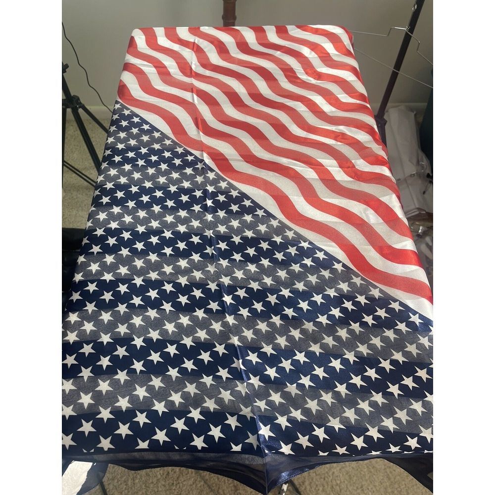 AMERICAN FLAG‎ DESIGN PATRIOTIC SCARF (SQUARE) POLYESTER 38x38